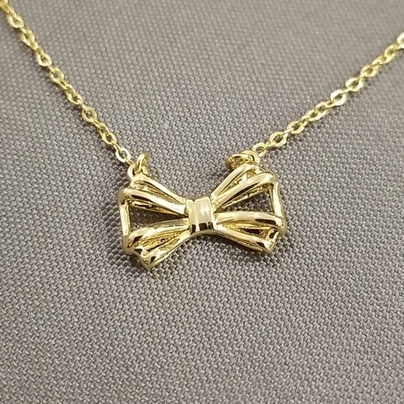 💕TED BAKER LONDON💕 Signy Sweetie Bow Pendant Necklace ~ Gold NWT - Picture 8 of 12